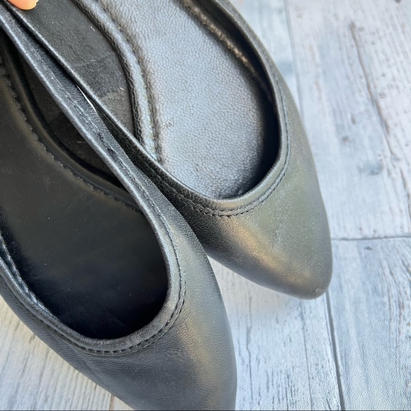 Frye Regina Ballet Flats Black Leather Pointed Toe Slip On Shoes Women Size 7.5 - Picture 6 of 15